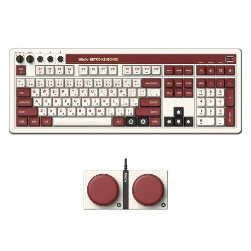 8BitDo Retro 108 Mechanical Keyboard — Tri-Mode Wireless
