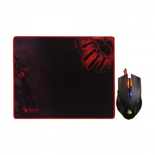 A4Tech Bloody Q8181S Neon X Glide Combo — Gaming Mouse & Mouse Pad