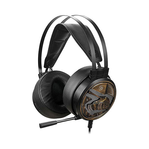 A4tech G650S USB Gaming Headphone — Dazzling Orange Light, Black