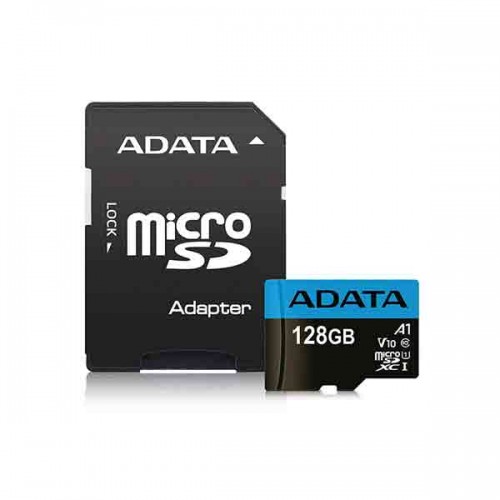 Adata Micro SD Memory Card — 128GB, Class-10 (SDXC-UHX-I), With Adapter