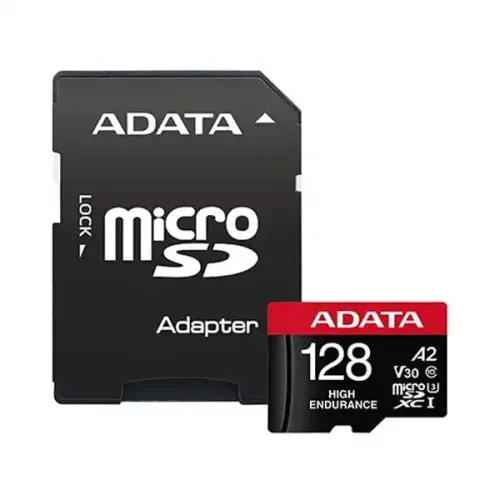 ADATA High-Endurance microSDXC Memory Card — 128GB, UHS-I Class 10