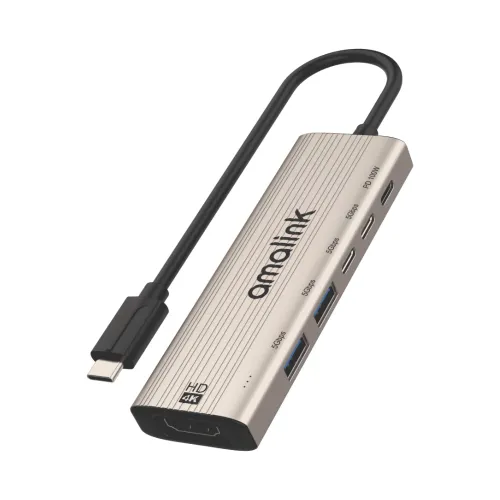 Amalink AL-UC128 Type-C Hub — 6-in-1