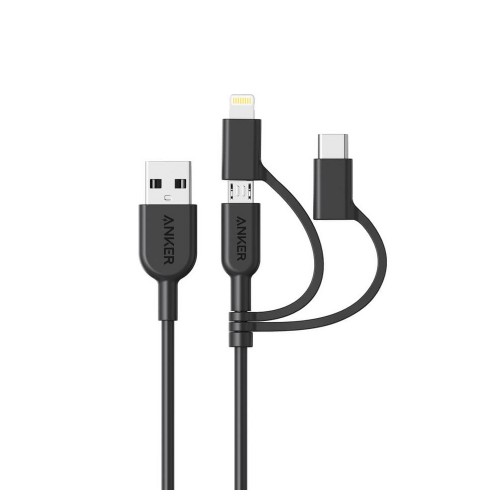 Anker A8436 PowerLine ll Lightning Charging Cable — 3 in 1