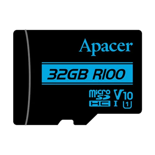 Apacer R100 MicroSDXC Memory Card with Adapter — 32GB, UHS-I U3 V30 A1, Class-10