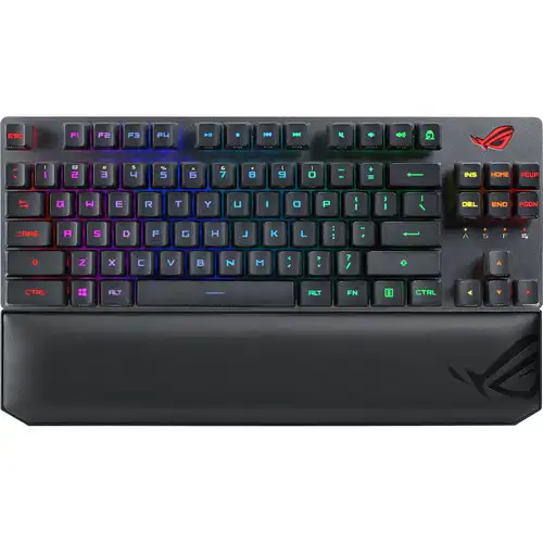 Asus ROG Strix Scope RX TKL Mechanical Gaming Keyboard — Wireless Deluxe, Red Switch, RGB