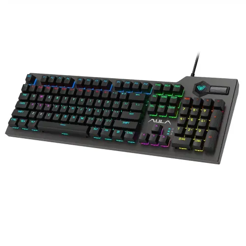AULA F2063 Multi-Functional Mechanical Gaming Keyboard — Wired, RGB