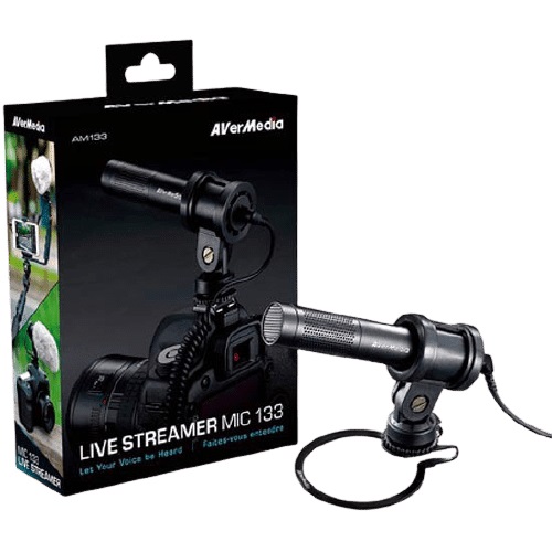 AVerMedia AM133 Live Streamer Microphone — 3.5mm, Black