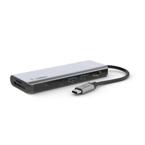 Belkin AVC009btSGY Type-C Hub — 7-in-1 Multiport