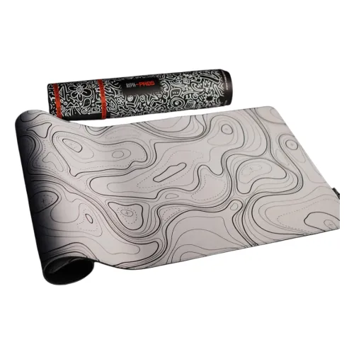 Blisspads BP06 Gaming Mouse Pad — Topography, White
