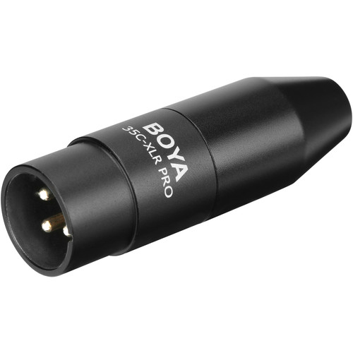 BOYA 35C-XLR Pro Adapter — Mini-Jack to XLR, with Power Converter