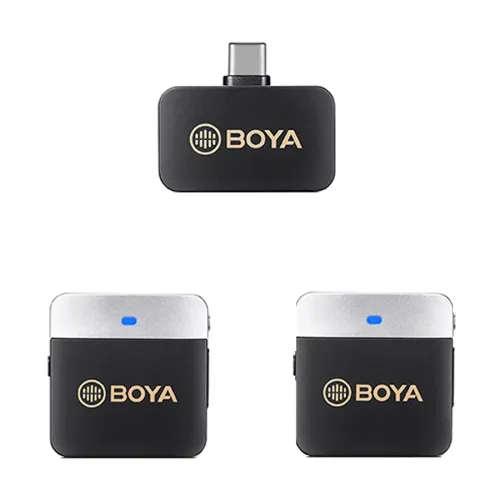Boya BY-M1V4 Wireless Microphone System — 2.4GHz Dual-Channel, For Android Device