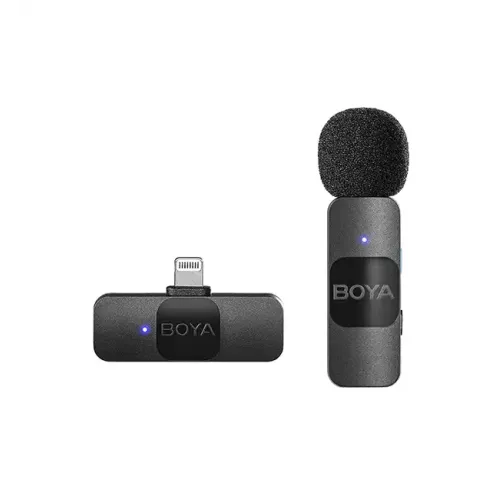 BOYA BY-V1 Wireless Microphone System for iOS Device — Ultracompact, 2.4GHz