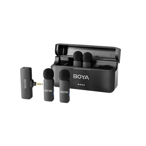 BOYA BY-V4 Mini Wireless Microphone — 4-Channel, with 3.5mm Converter