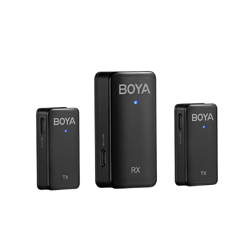 Boya BY-Wmic5-M2 Wireless Microphone System — Ultracompact, 2.4GHz Dual-Channel