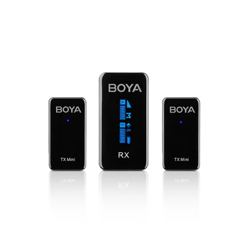Boya BY-XM6-S2 Mini Wireless Microphone System — 2.4GHz, Dual-Channel