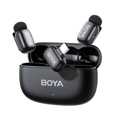 BOYA Mini 2-02 Wireless Microphone System — TX-2, RX-1, With Case