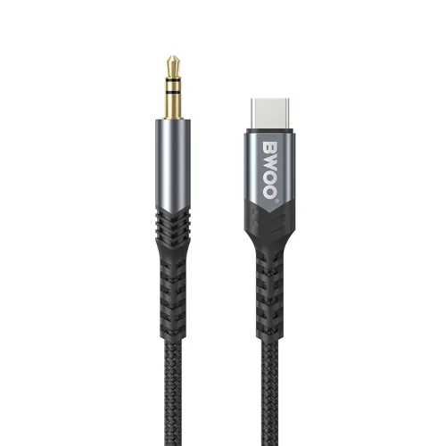 BWOO BO-AUX066 Audio Converter — 3.5mm to Type-C, 1.2 Meter