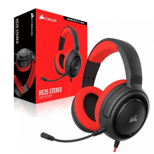 Corsair HS35 Gaming Headphone — Stereo, Red