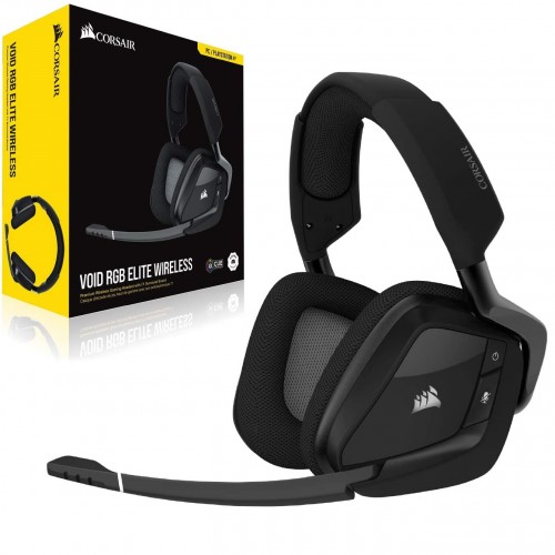 Corsair VOID ELITE RGB Premium Gaming Headphone — Wireless 7.1, Carbon