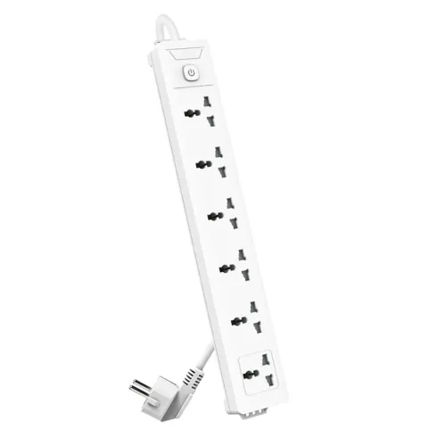 Deli ET405 Power Strip — 2 Pin, 6 Port, 3 Meter