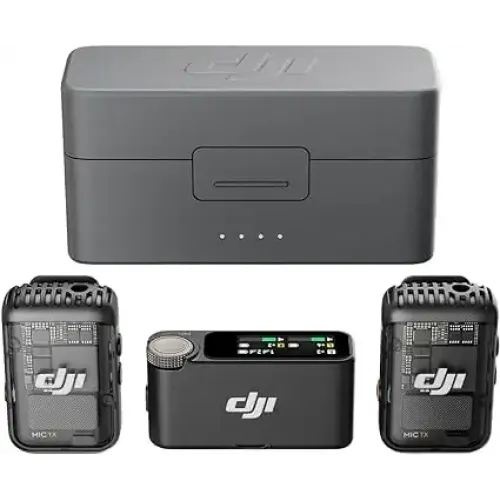 DJI Mic 2 Dual-Channel Wireless Microphone — 2 TX + 1 RX + Charging Case