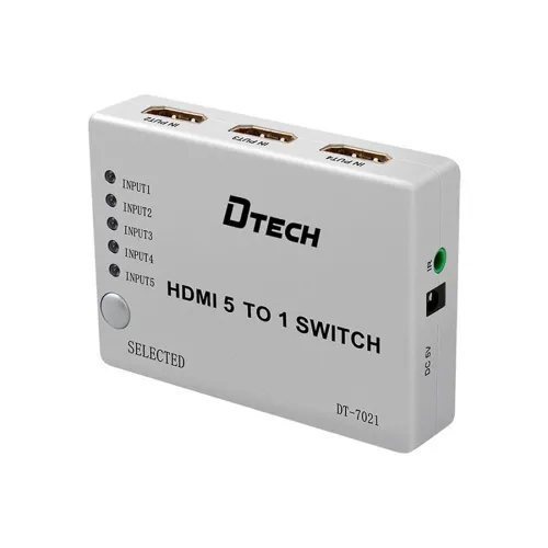 Dtech DT-7021 HDMI Switch — 5 In 1