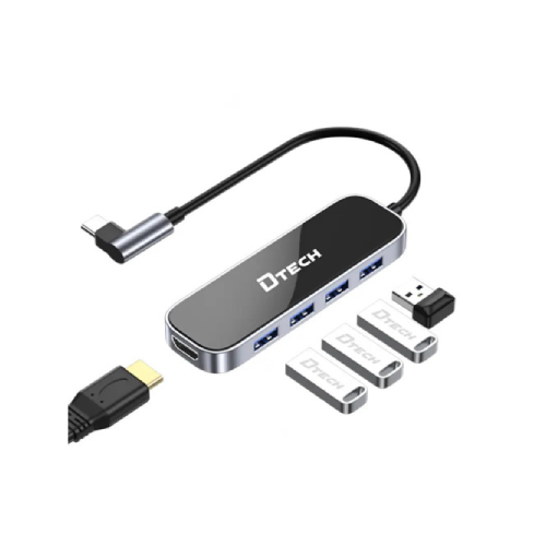 Dtech T0039 Type-C Hub — 6 in 1