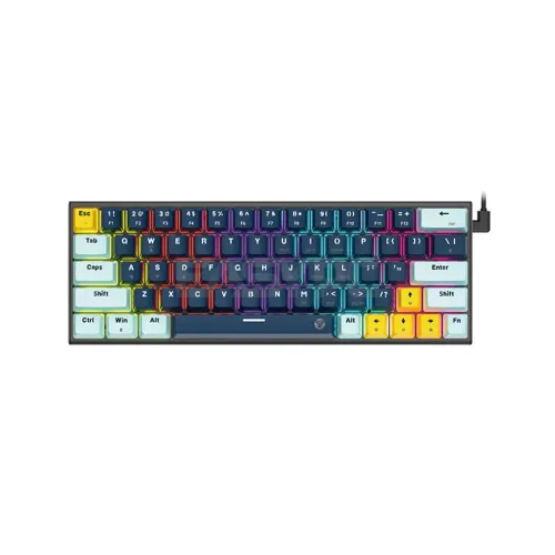 Fantech ATOM63 MK874V2 Gaming Mechanical Keyboard — Blue Switch, RGB