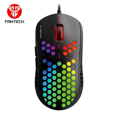 Fantech Hive UX2 Gaming Mouse — 6 Buttons, 7 Mode, USB RGB, Black