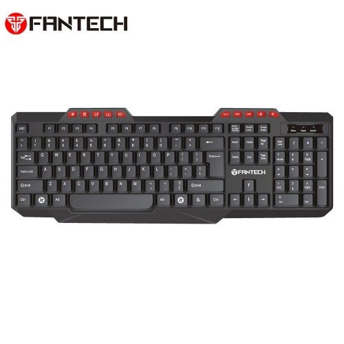 Fantech K210 Office Keyboard — Silent, Multimedia USB, Black