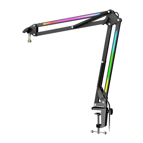 FIFINE AmpliGame BM38 Microphone Boom Arm Stand — RGB