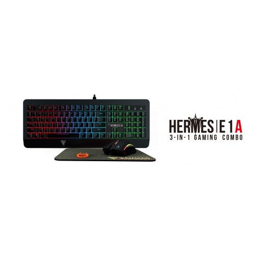 Gamdias HERMES E1A Combo — Keyboard, Zeus E2 Optical Mouse and NYX E1 Mouse Mat