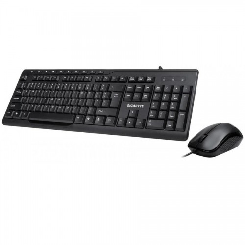 Gigabyte KM6300 Keyboard Mouse Combo (Black) — USB Multimedia