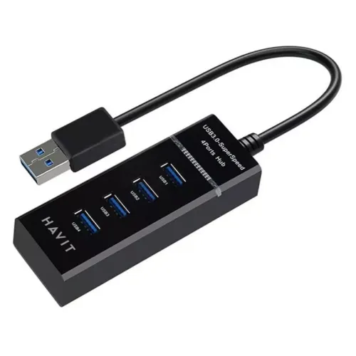 Havit H46 USB Hub — Super Speed, USB 3.0, 4-Port