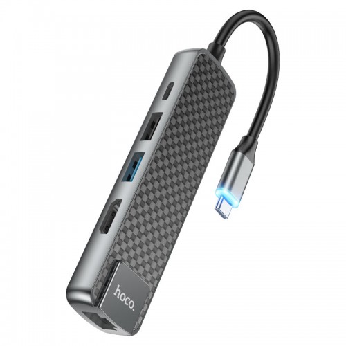 Hoco HB23 Easy View USB Type-C Hub — 5-in-1 Multimedia