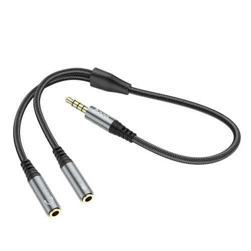 Hoco UPA21 Audio Splitter Cable — One Male to Dual Female 3.5mm