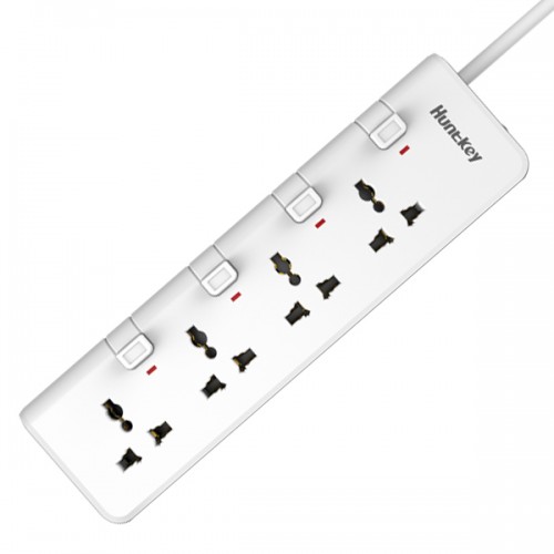 Huntkey PZA402 PowerStrip — 4 AC Ports, 4 Switch, Surge Protection