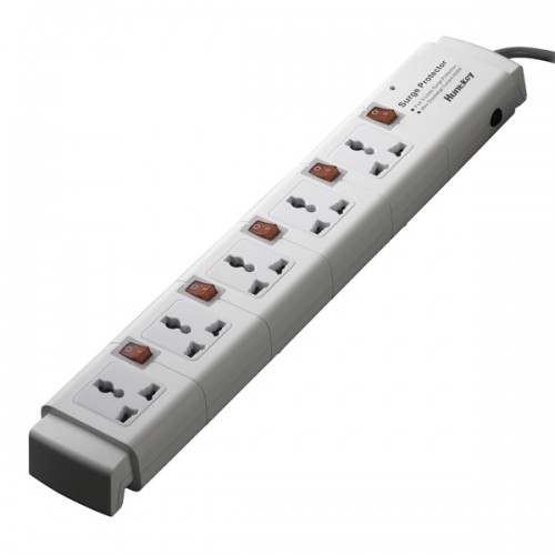 Huntkey PZC504 Power Strip — Five Ports, 3-Line Surge Protection
