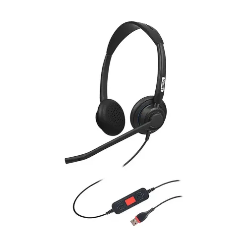 Inbertec UB815DM USB Wired Headphone — AI Noise Cancelling