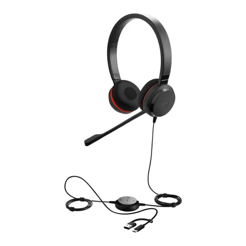 Jabra Evolve 20 SE Headset — Stereo MS, USB & Type-C