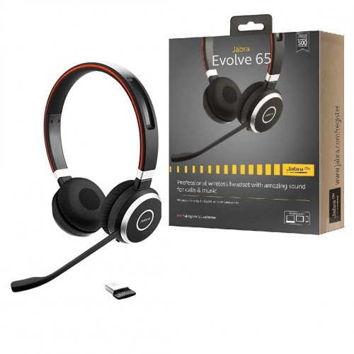 Jabra Evolve 65MS DUO Wireless Headphone — Professional, Black