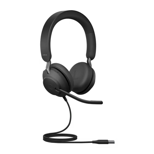 Jabra Evolve2 40 SE Duo Headset — Stereo, Wired USB Type-A