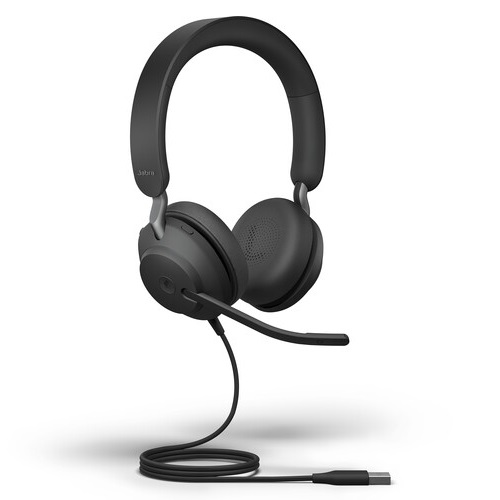 Jabra Evolve2 40 Wired Headset — USB-A, UC Stereo