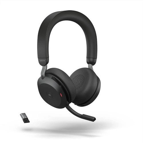 Jabra Evolve2 75 MS DUO Headset — Bluetooth & USB Type-A, Black, Without Stand