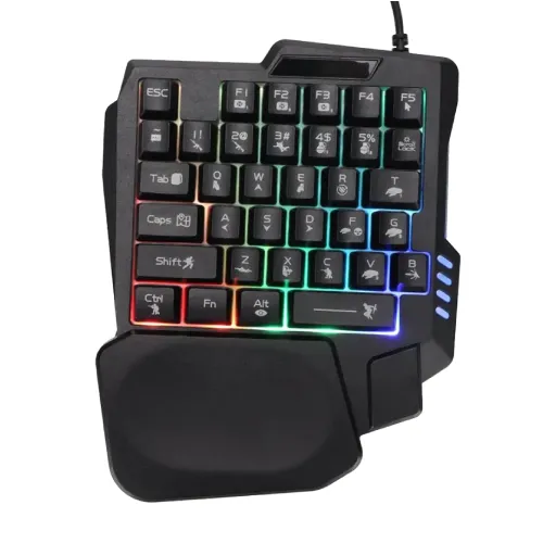 Jedel K601 Gaming Keyboard — Single Hand, RGB