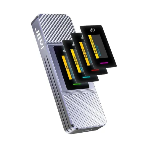 JEYI Visual Smart i9x M.2 SSD Enclosure — With Display
