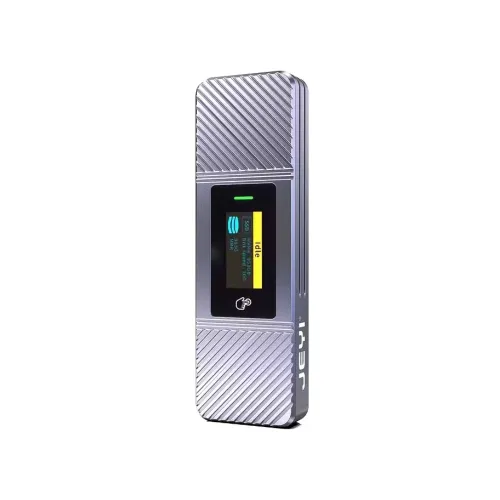 JEYI Visual Smart i9x Zebra M.2 SSD Enclosure — with Display