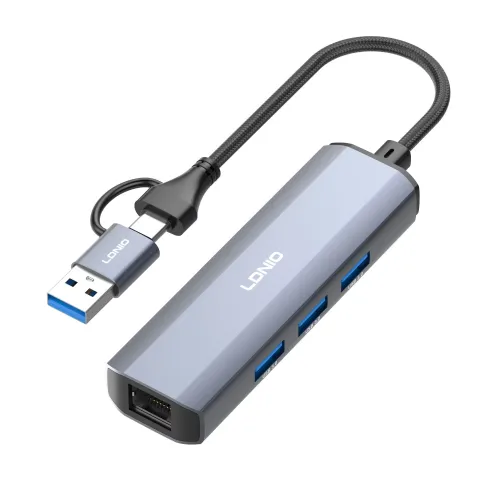 LDNIO DS-124UC Hub — 4-in-1, Dual Mode