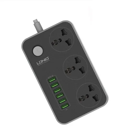 LDNIO SC3604 Power Strip — 6 USB, 3 Socket