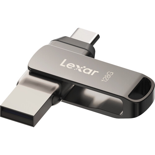 Lexar JumpDrive Dual Drive D400 Pen Drive — 128GB, USB 3.2, Type-C